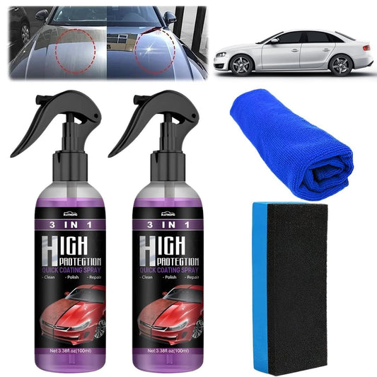 3 in 1 Powerful Car Coating Spray (Pack of 2)